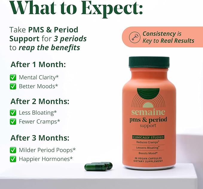 PMS & Period Relief - Menstrual Cramp Relief: No More Period Cramps, Mood Swings, or Bloating. PMS Supplement for Happy Hormones and Period Relief. (36 Count)