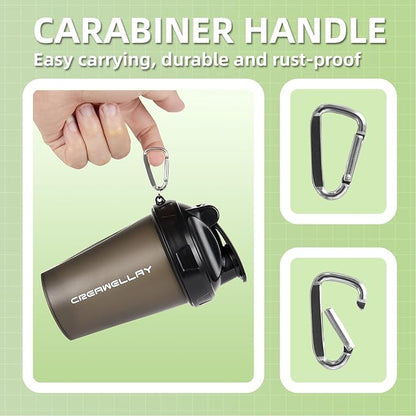 3 Pack Shaker Bottles for Protein Mixes, 17 oz Small Protein Shaker Bottle with Handle, Gym Shaker Cups with Blending Ball for Pre Workout, BPA-Free & Dishwasher Safe (Black, White, Blue)