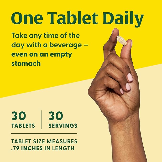 MegaFood One Daily Multivitamin - Multivitamin for Women and Men - with Real Food - Immune Support Supplement - Vitamin C & Vitamin B - Bone Health - Energy Metabolism - Vegetarian, Non-GMO - 30 Tabs