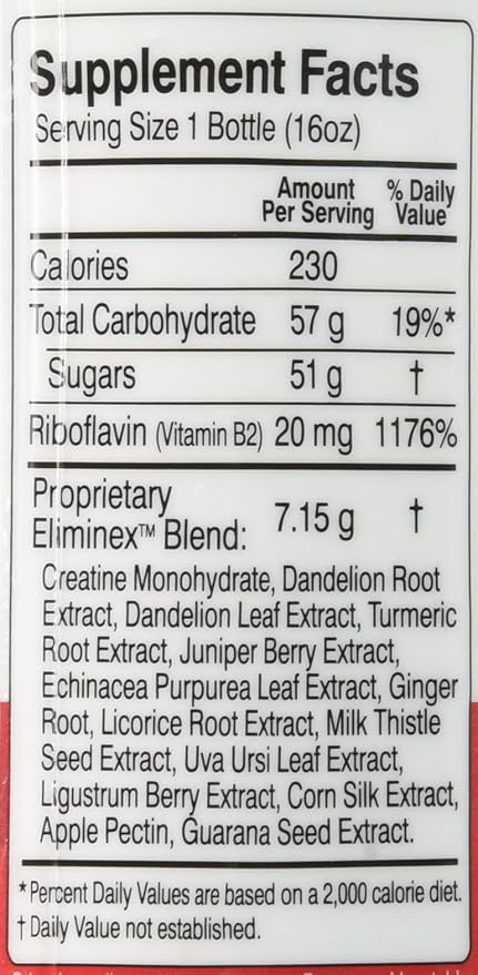 Herbal Clean QCarbo16 Same-Day Premium Detox Drink, Tropical Flavor, 16 Fl Oz