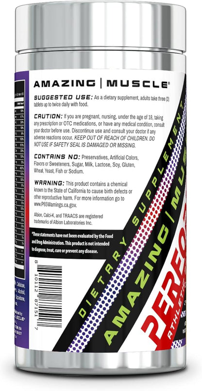 Performance Multivitamin for Men & Women | Contains Vitamins A, C, D, E, K2, B1, B2, B6, B12, Minerals, Calcium, Beta Alanine, Carnitine & More | 150 Tablets Supplement