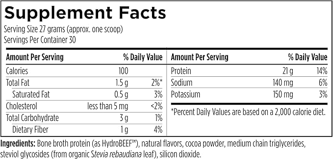 Beef Protein Powder - NSF Certified for Sport Hydrolyzed Protein - Highly Absorbable with Amino Acids, Collagen Precursors - Bone Broth Protein for Athletes (Chocolate, 30 Servings)