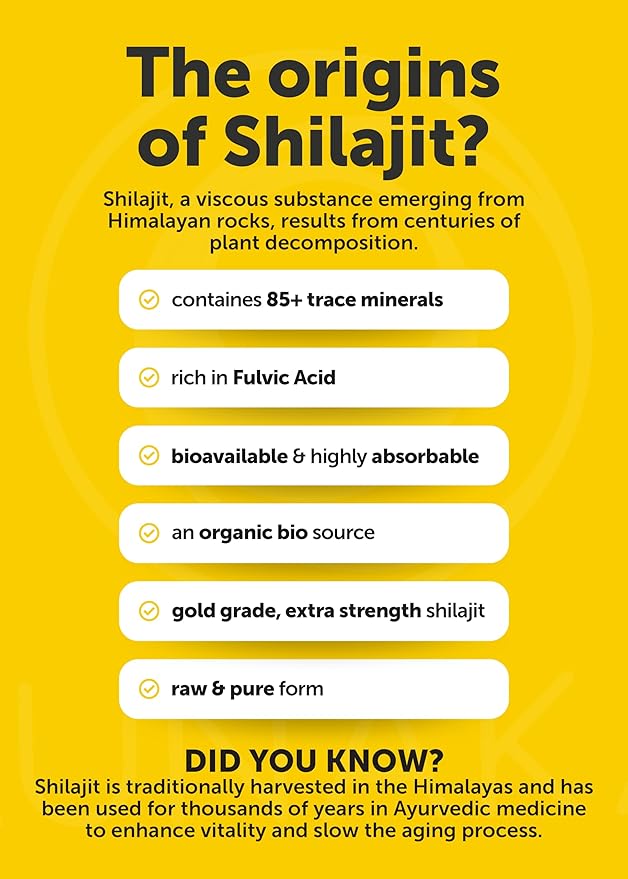 Lunakai USA Made Pure Shilajit Capsules 12000mg with Ashwagandha, Rhodiola & Cordyceps - Extra Strength Shilajit Extract for Men & Women, 60ct