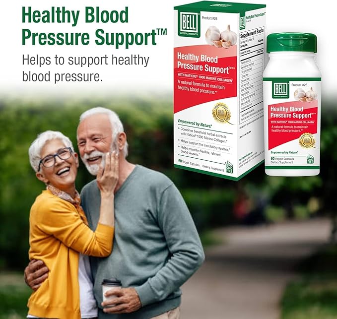 Bell Healthy Blood Pressure Support™ Unique Blend - Natural Blend of Green Coffee Bean Extract, Garlic & Celery Seed Extract Supplements- 60 Capsules, Vegan, Non-GMO