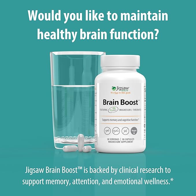 Jigsaw Health Brain Boost | Magnesium L-Threonate | 90 Capsules