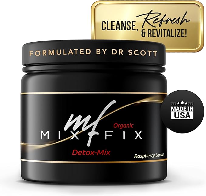 Detox Powder, Full Spectrum Detox Cleanse Mix, Detox for Natural Cleansing and Vitality, Liver Cleanse Detox, Detox Cleanse for Weight Loss, Natural Detox Powder, Vegan Detox (Raspberry Lemon)