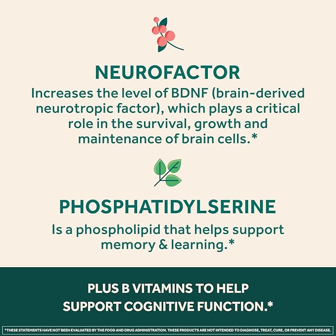 NEURIVA Ultra Decaffeinated Clinically Tested Nootropic Brain Supplement for Mental Alertness, Memory, Focus & Concentration, Cognivive, Neurofactor, Phosphatidylserine, 60ct Capsules (Pack of 2)