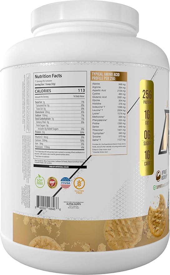 ISO, Low Carb 100% Whey Protein Isolate Powder, 25 Grams Per Serving, Helps Support Muscle Growth, Low Sugar and Gluten Free (Snicker Doodle, 5 lb)