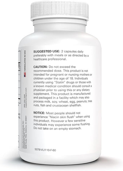 Choless Control Supplement – Vitamin B3, Beta Sitosterol, Niacin, & Cayenne Pepper Supplements – Choless Supplements (60 Capsules)