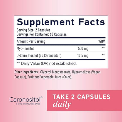 Myo-Inositol & D-Chiro Inositol for Hormone Balance for Women | Microbeadlet Technology to Regulate Menstrual Cycle & Support Ovarian Health | Myo Inositol & D Chiro Inositol | Non-GMO, 120 Capsules