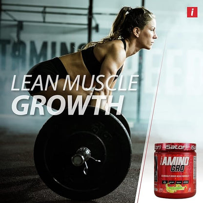 iSatori Amino-GRO BCAA Powder, Branched Chain Amino Acids with Glutamine, Electrolyte Powder & Bio-GRO Bio-Active Peptides for Muscle Growth & Post Workout Recovery, Frosted Lemonade (30 Servings)