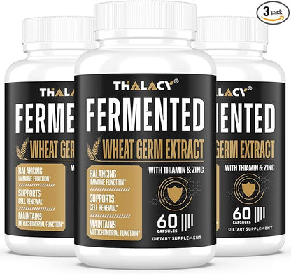Spermidine Supplements 13mg - 1300mg Wheat Germ Extract Capsules Potent Formula with Higher Spermidine Content and Zinc for Healthy Aging, Daily Immune System and Cell Renewal (3 Pack)