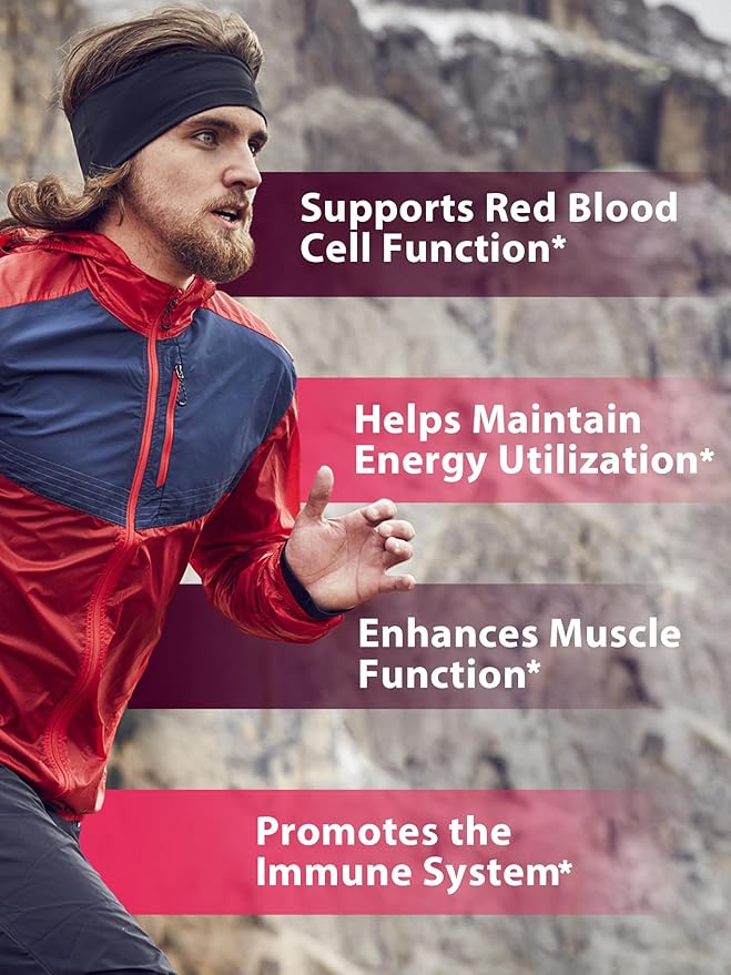 Iron Supplement for Women Men | High Potency Iron 65mg with Vitamin C 250mg | Stomach Friendly Iron Pills for Red Blood Cell & Immune Support | Vegan, Non-GMO & Gluten Free | 90 Tablets