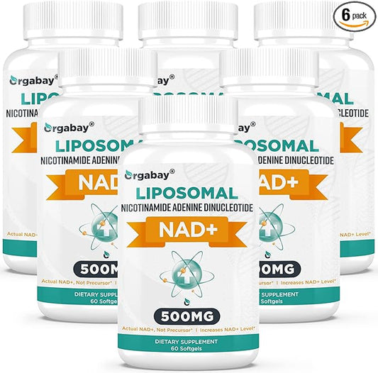 Liposomal NAD+ Supplement 500 mg, High Absorption, Boost NAD+ with TMG 250 mg, Actual NAD Plus More Efficient Than Nicotinamide Riboside, Support Cellular Energy, Healthy Aging | 360 Softgels