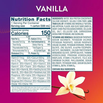 PROTALITY Vanilla Nutrition Shake | 30g Protein, 1g Sugar | Nutrition Support for Muscle Health During Weight Loss | 12 Pack