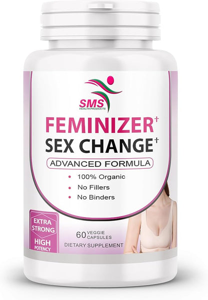 Feminizer Sex Change Capsules Pueraria Mirifica Potent Estrogen Hormone Complex for Trans Women - Breasts Booty Hair Skin Nails - Transgender Ladyboy Queer LGBT