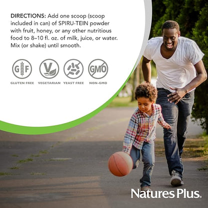 NATURES PLUS Shake Simply Natural Spirutein, 13.12 OZ