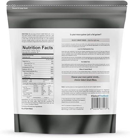 PEScience Protein Powder Supplement Select Smart Mass, Gourmet Chocolate, 28 Servings, Clean Mass Gainer Powder, 3.25 Kilogram