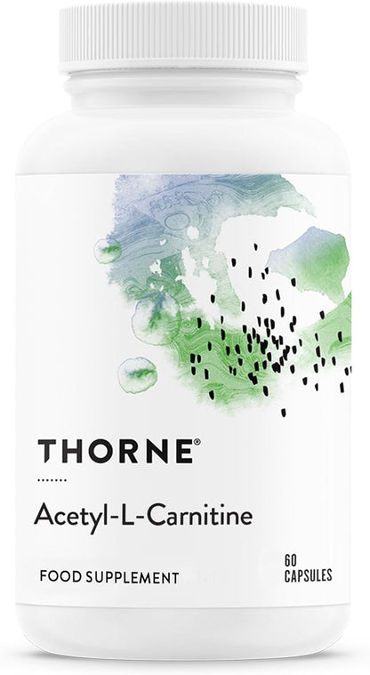 THORNE Acetyl-L-Carnitine - 500 mg - Supports Brain Function and Healthy Nerve Sensations in The Hands and Feet - Gluten-Free, Soy-Free, Dairy-Free - 60 Capsules