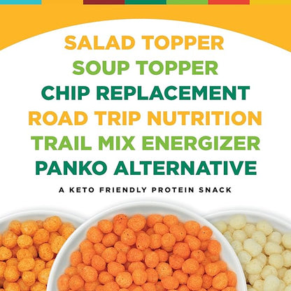 Twin Peaks Low Carb, Keto Friendly Protein Puffs, (Combo Pack, 2.1 Ounce), 2 Servings, 3 Pack (60g, 42g Protein, 4g Carbs)