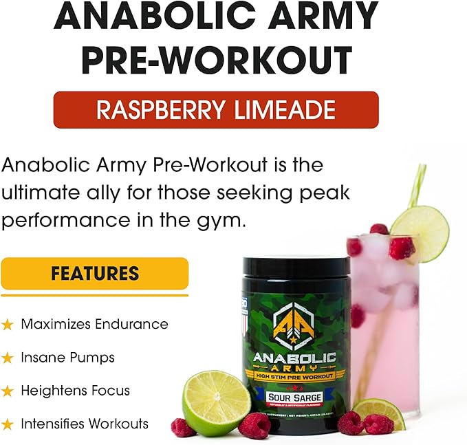 Preworkout Powder | Explosive Energy Focus & Muscle Pumps High-Performance Formula for Better Gym Performance & Recovery | Dietary Supplement for Sports Nutrition | 30 Servings