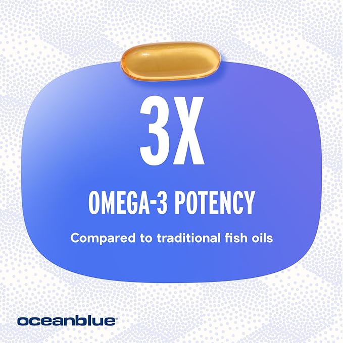 Oceanblue Professional Omega-3 2100 with Vitamin K2 and Vitamin D3-120 Count 2 Pack- Triple Strength Burpless Fish Oil Supplement with EPA, DHA & DPA - Wild Caught - Orange Flavor, 60 Servings