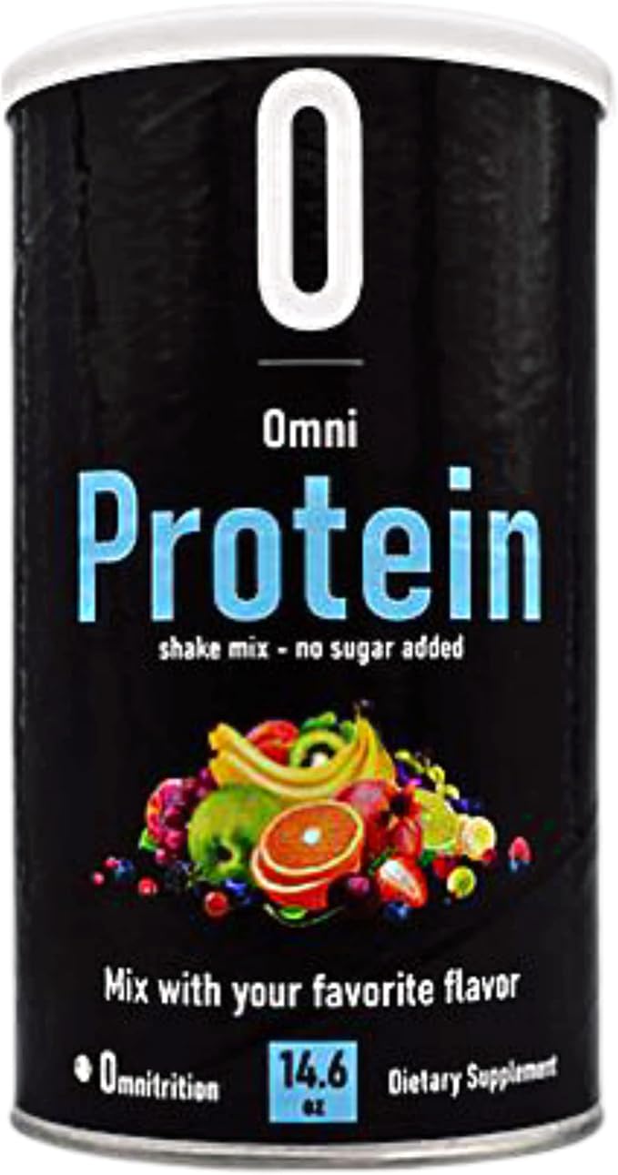 Omnitrition Omni Protein Shake Mix (No Sugar Added), Unflavored, 14.6 oz