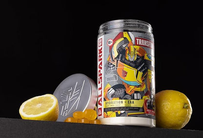 Core Nutritionals | Transformers Allspark Hydration BCAA/EAA Nutritional Supplement Formula (Free Prize Inside - Bumblebee) - for Adults Ages 18+ (30 Servings, Sour Lemon Candy)