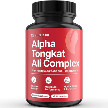 Longjack Tongkat Ali Fadogia Agrestis Complex - and Turkesterone Energy Booster for Men - Tongkat Ali 600mg - 90 Capsules
