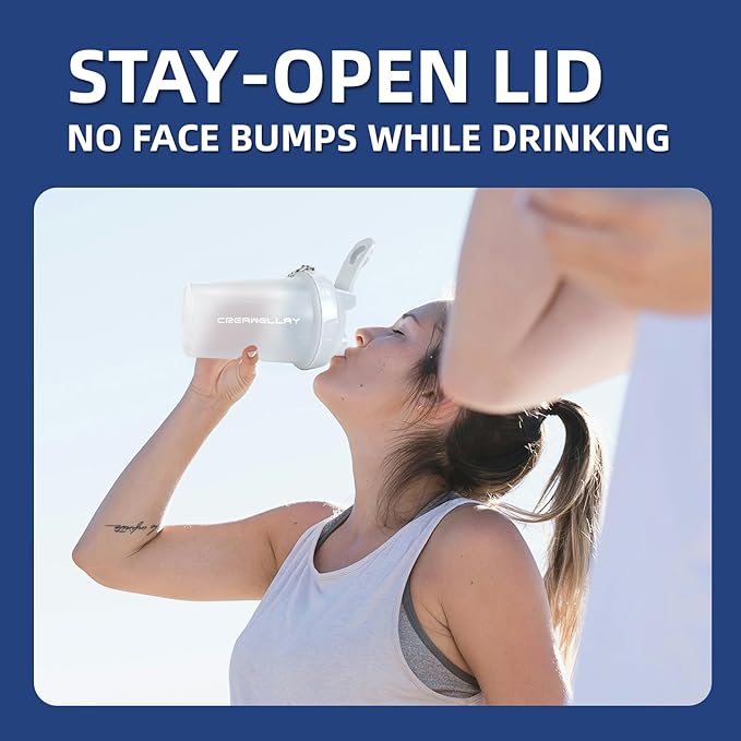 3 Pack Shaker Bottles for Protein Mixes, 17 oz Small Protein Shaker Bottle with Handle, Gym Shaker Cups with Blending Ball for Pre Workout, BPA-Free & Dishwasher Safe (White, Pink, Blue)