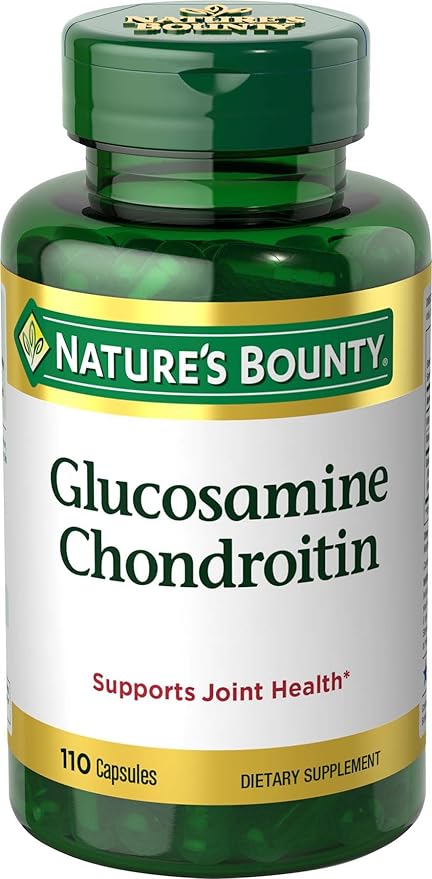 Nature's Bounty Glucosamine Chondroitin Pills and Dietary Supplement, Support Joint Health, 110 Capsules