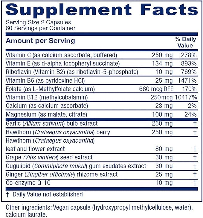 Vitanica CardioBlend, Cardiovascular Support, Vegan, 120 Capsules