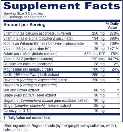 Vitanica CardioBlend, Cardiovascular Support, Vegan, 120 Capsules