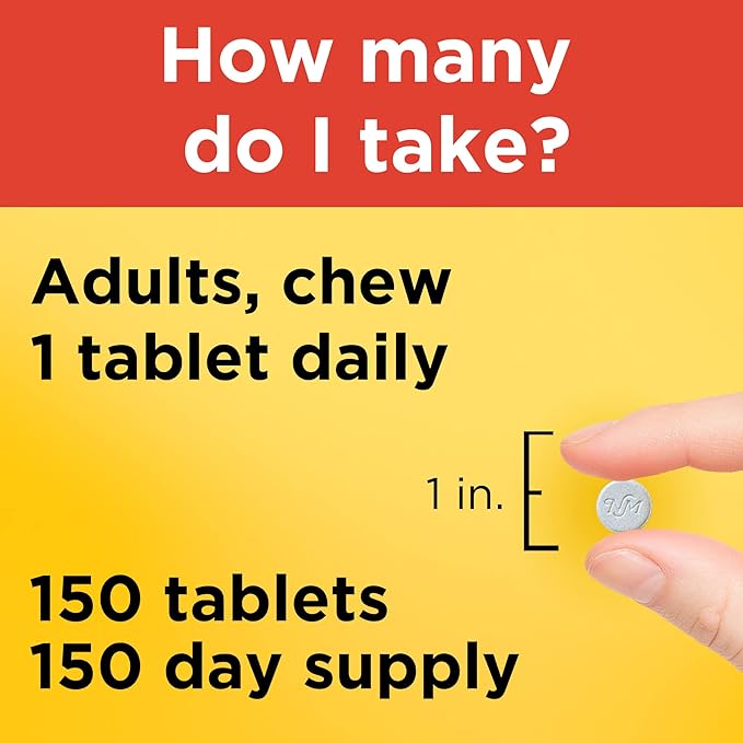 Nature Made Chewable Vitamin C 500 mg, Dietary Supplement for Immune Support, 150 Tablets, 150 Day Supply (Pack of 2)