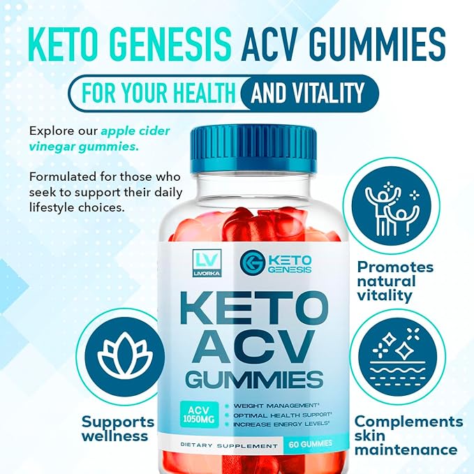 Keto Genesis Keto ACV Gummies Advanced Weight Loss, Genesis Keto, Ketogenesis Keto+ACV Gummies, Keto Genesis, Keto Genesis Gummies, Ketogenesis Keto Plus ACV Gummy Supplement 1050mg, 1 Month