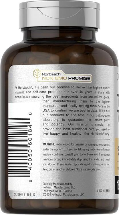 Horbäach Tribulus Terrestris for Men 15000mg | 180 Capsules | Maximum Strength | Non-GMO, Gluten Free Extract Supplement