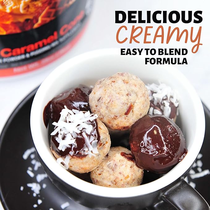 Devotion Nutrition Protein Powder Blend | Gluten Free, Keto Friendly, No Added Sugars | 1g MCT | 20g Whey & Micellar Protein | 2lb Tub (Salted Caramel Cone)