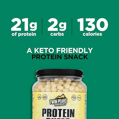 Twin Peaks Low Carb, Keto Friendly Protein Puffs, Sour Cream & Onion (300g, 21g Protein, 2g Carbs)