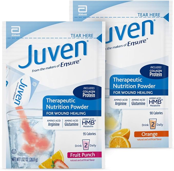 Juven Therapeutic Nutrition Drink Mix Powder for Wound Healing Support, Includes Collagen Protein, Variety Pack, 30 Count