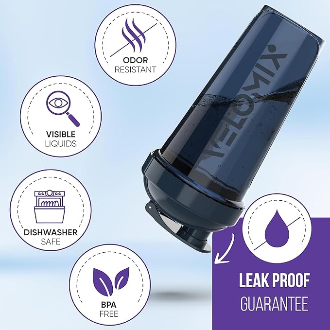 -4 PACK- 28 oz Shaker Cups for Protein Shakes - 4x Wire Whisk | Leak Proof Protein Shaker Bottles for Protein Mixes | Protein Shaker Bottle Pack | Mixer for Protein Shakes(Aqua Depths)