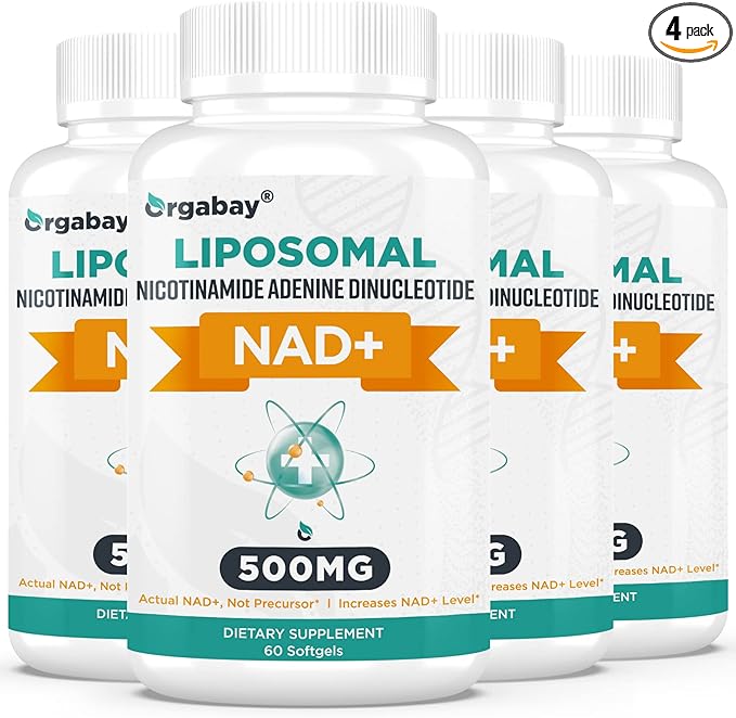 Liposomal NAD+ Supplement 500 mg, High Absorption, Boost NAD+ with TMG 250 mg, Actual NAD Plus More Efficient Than Nicotinamide Riboside, Support Cellular Energy, Healthy Aging | 240 Softgels