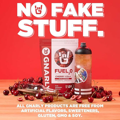 Gnarly Nutrition Fuel20 Electrolyte Powder - Fuel 2O Endurance Nutrition, NSF Content Certified, Electrolyte Solution, Fuel, Replenishment, and Recovery - Cherry Cola, 25.57Oz