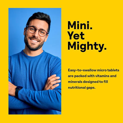 Nature's Life Mighty Mini Vite - Daily Multivitamin for Women and Men - Vitamin D and B Complex - Immunity and Energy Metabolism Support - Lab Verified - 120 Servings, 240 Micro Tablets
