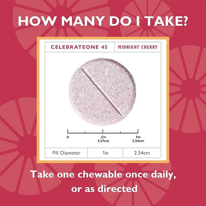 Celebrate Vitamins CelebrateONE 45 Chewables, 45mg Iron - One A Day Bariatric Multivitamin, Essential Vitamins & Minerals - Gastric Bypass & Sleeve Gastrectomy Supplement - Cherry (30 Tablets)