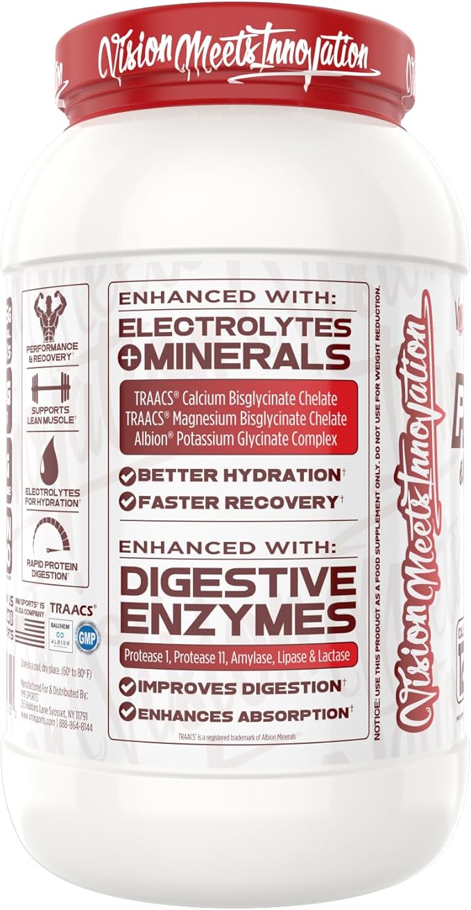 VMI Sports | Protolyte Whey Isolate Protein Powder | Low-Calorie 100% Whey Protein Isolate | Non-GMO Low Sugar Lactose Free and Gluten Free