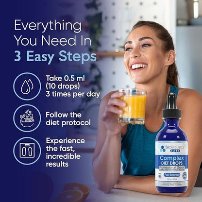 Complex Diet Drops – Best Natural Drops for Men and Women (2 Bottle Pack) - 60 Day Supply
