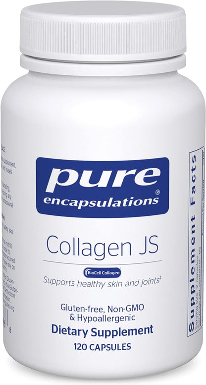 Pure Encapsulations Collagen JS - Skin & Joint Health* - 1,000 mg Hydrolyzed Biocell Collagen - Gluten Free & Non-GMO - 120 Capsules