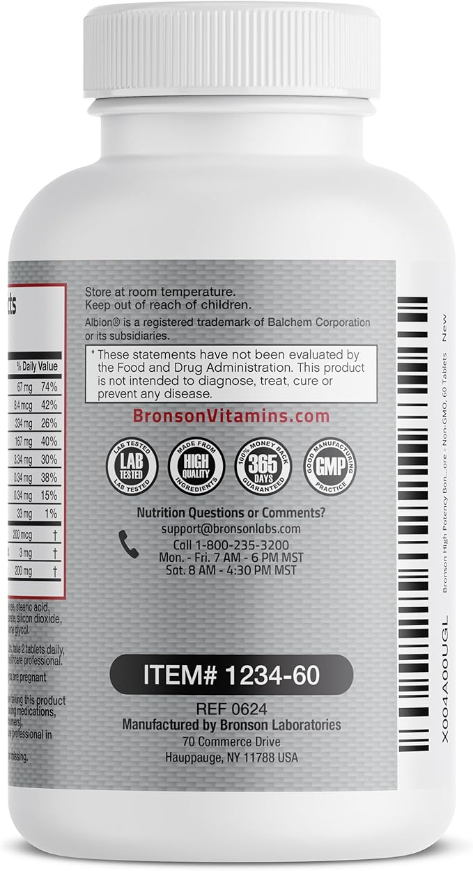 Bronson Bone Health & Strength Complex* High Potency Formula 200 MCG of Vitamin K2 as MK7, Plus Calcium, Boron, Cissus Quadrangularis, Magnesium, Vitamin D3, and More - Non-GMO, 60 Tablets