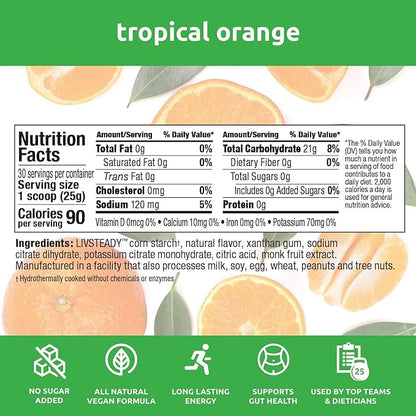 UCAN Energy Powder, Orange, Keto, Sugar-Free Pre & Post Workout for Men & Women, Non-GMO, Vegan, Gluten-Free, Great for Runners, Gym-Goers and High Performance Athletes | 30 Servings (26.5 Ounces)